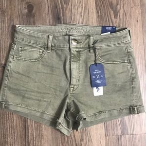 American Eagle Hi Rise Shortie denim shorts